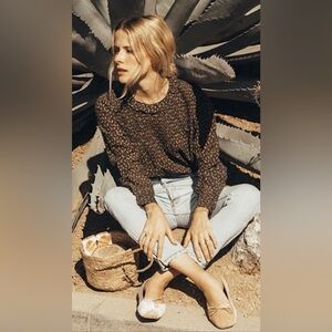 Doen Plum Top in Black Winter Ditsy Floral - XSmall